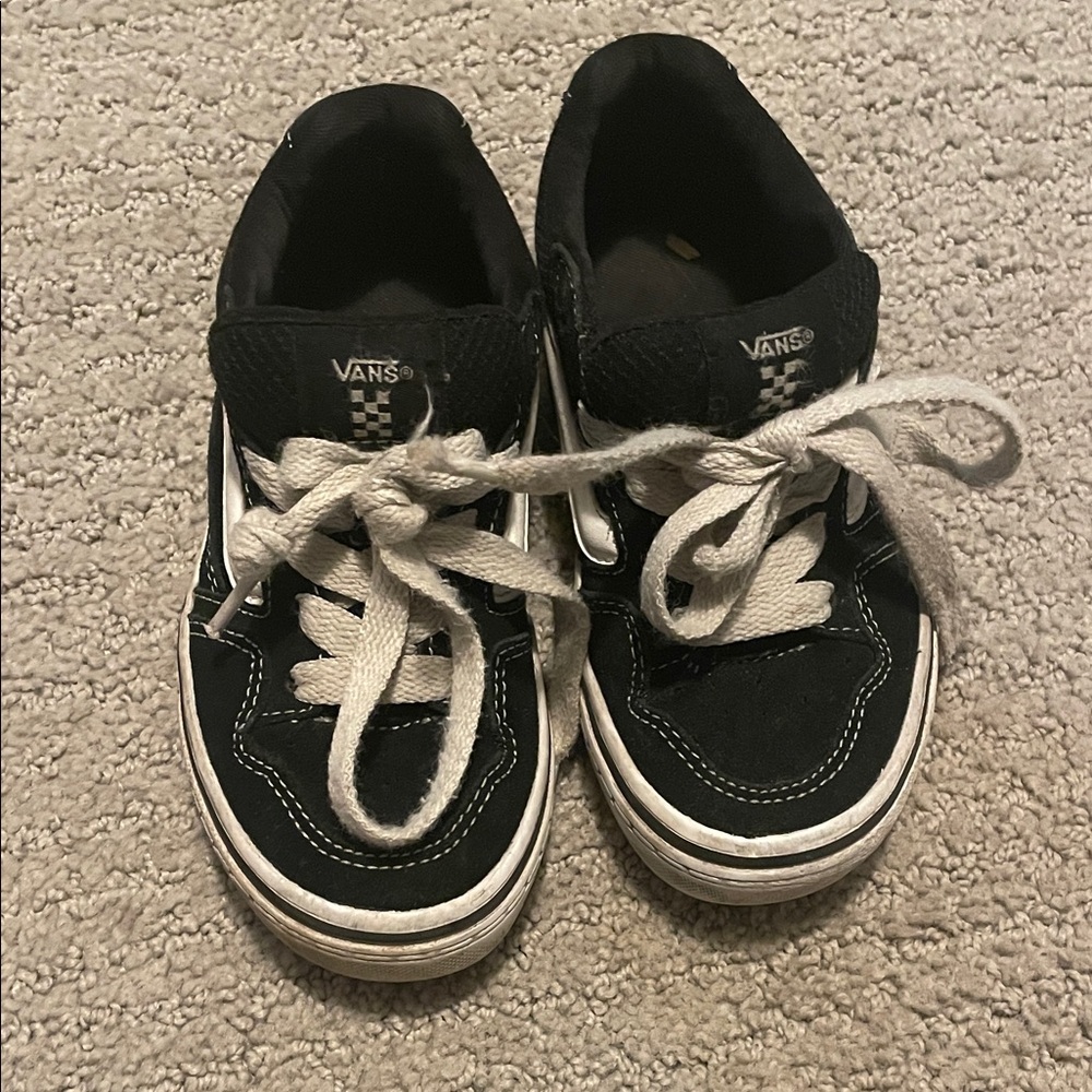 Vans Kids Classic Black and White Sneakers size 12